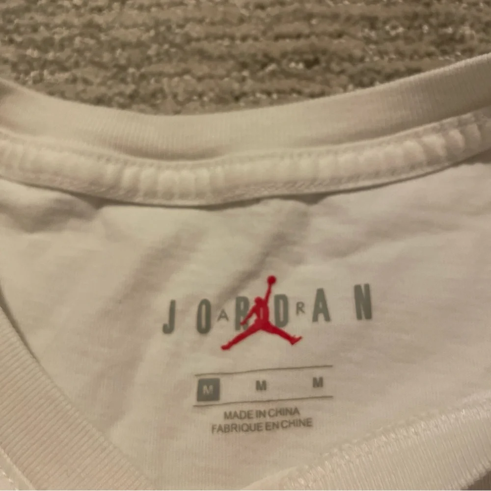 Nike Air Jordan Jumpman T-Shirt Mens Medium Graphic Print White Short Sleeve